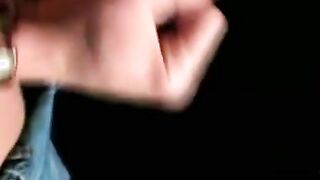 Pretty gay dude grabs his cock with two hands and wanks