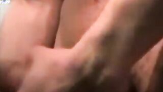 Handsome deviant masturbating passionately in bath
