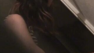 Lavish Japanese babe caught touching her pussy by voyeur