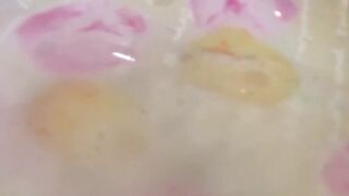 Washroom piss after Japanese student shaves off her pubes