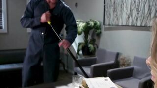 Old man bdsm anal fucks shemale boss in the office