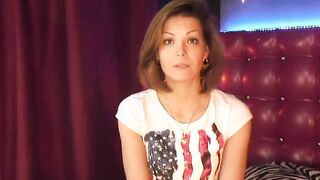 Brunette Rusian beauty performs on webcam show