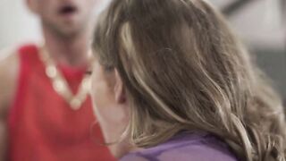 Bad TS ties up friend while riding teachers dick