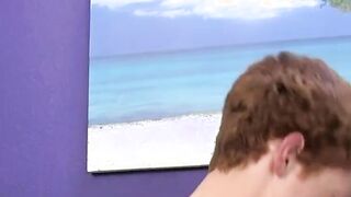 Ginger sweetie Alan Ward banged crude in the wake of deepthroating dick
