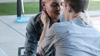 Bottom bitch twink gets his hole destroyed with raw cock