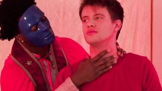Creampie is the finish of the masked inked stud interracial bareback