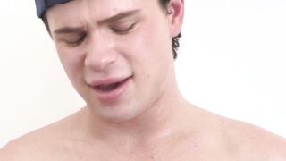 Jock blows BBC before interracial fuck ends with creampie