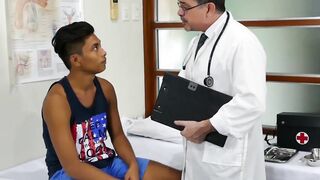 Young Asian hole examined by daddy doctor bareback