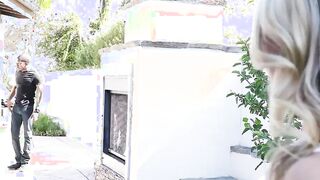 Hot Blonde Candice Dare Sucks Two Big Black Cocks