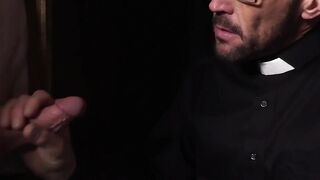 A crime against god jerking off on church pastors face