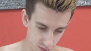 Danny loves having fun with his cute foot while wanking off