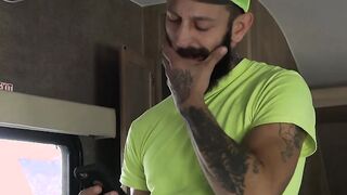 Daddy banging his twink stepson raw before creampie