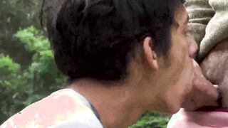 Bearded dude fucks straight Latino twink raw from behind