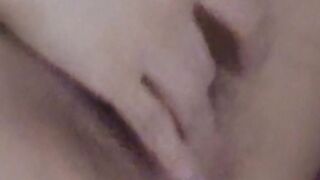 Asian teen wakes up to tease hard in masturbation solo