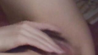 Asian teen wakes up to tease hard in masturbation solo