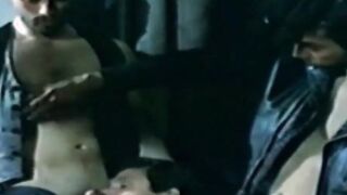 Young fellows are going for exemplary crude sex trio outside