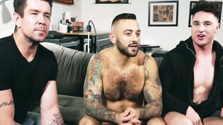Tattooed muscle gay anal fucks pal
