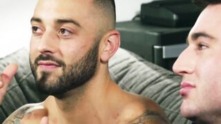 Tattooed muscle gay anal fucks pal