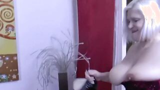 British GILF is sporting a doggystyle shaved pussy penetration