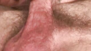 Hairy fat cutie pulls on his sweet dick until it gets hard