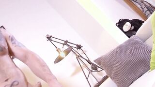 Handsome gay Manuel Deboxer masturbates and gets a blowjob