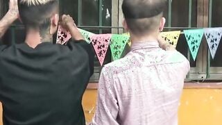 The first time a straight Latino rides raw is with cock