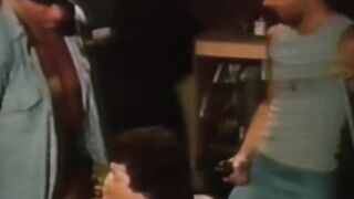 Retro gay video of three hot guys mating in the bareback position