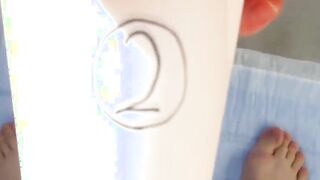 Unusual chick from Japan monitors the amount she can pee