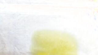 Unusual chick from Japan monitors the amount she can pee