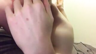 Cutie films himself in the mirror while jerking off