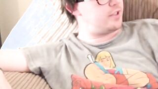 Horny natural tits MILF Jodie Cummings blows nerds dick POV