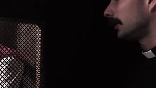 Committing sins in the confession room with hot pastor