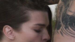 Hot TS Asia Belle barebacked by her husband