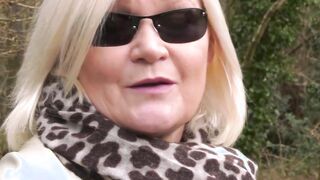 Blond grandmother entices a gorgeous girl to have lesbian sex