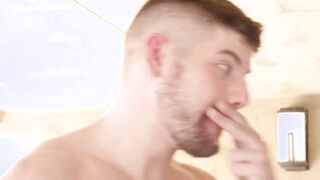 Athletic Connor Halsted breeding in threesome after blowjob