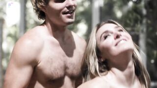 Seductive blonde MILF Ella Reese fucked hard by two dicks