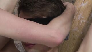 Young gay Kamyk Walker sucked and jacked off by BDSM maledom
