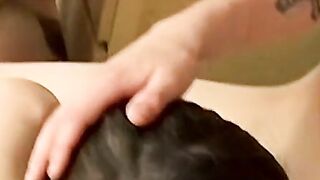 Cain rubbing his throbbing cock in the cloud of smoke