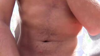 Wanking twink loves taking a sniff at his own panties for us