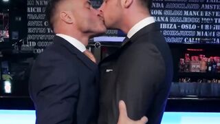 Guys in suits taking each others ass apart during gay sex