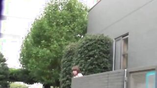 Youthful Japanese darling peeing on walkway with no disgrace by any means