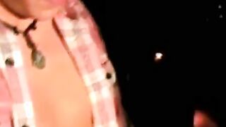 Good looking young man strokes his dick on the balcony solo