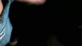 Good looking young man strokes his dick on the balcony solo