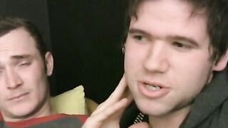 Short haired babe fucking with two handsome amateurs