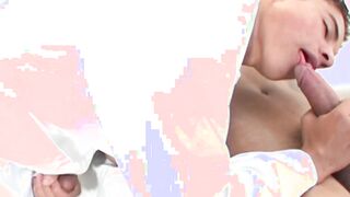 Ass cheek destroying without condoms for sweet Latino twinks