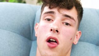Sexy twink Junior Jameson performs hot solo masturbation