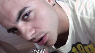 Latino fucked doggystyle bareback before POV cumshot