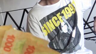 Latino fucked doggystyle bareback before POV cumshot