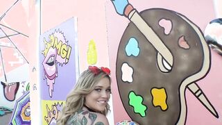SWALLOWED Hot blonde Kali Roses wants that nut!