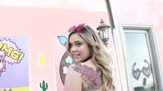 SWALLOWED Hot blonde Kali Roses wants that nut!